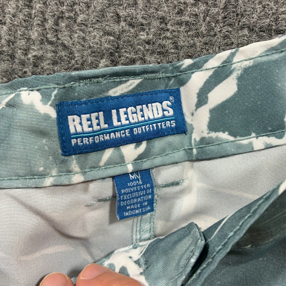 Reel Legends Mens Fishing Cargo Shorts Size M Blue Performance Outdoor Utility - Picture 3 of 9